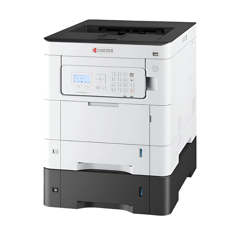 A large, multi-component and top-rated printer, Kyocera ECOSYS PA4500X printer.