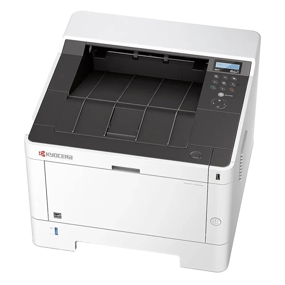 A sleek, high-performance office printer featuring integrated Elevate Technology for enhanced printing precision, displayed on a clean white background to Elevate Technology standards.