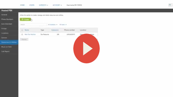 A video thumbnail showing the Elevate Technology UC admin panel for managing webfax settings.