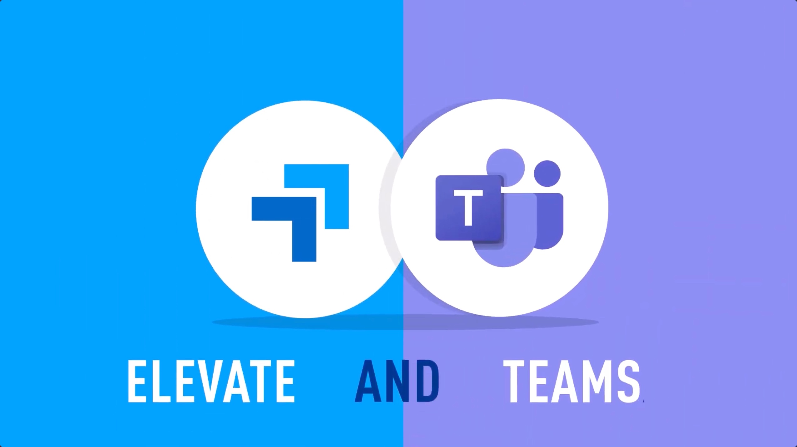 A graphic illustrating the integration between Elevate Technology and Microsoft Teams.