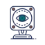 Security cameras icon representing Elevate Technology’s managed IT services providing video monitoring in The Woodlands, TX.