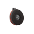 Elevate Technology close-up of a Poly Blackwire C3220 headset earcup with a black foam cushion and a red inner ring, displayed next to a list of product features.