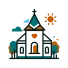 Religious organization icon representing managed IT services and secure technology solutions from Elevate Technology.