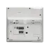Rear view of the Polycom E550 IP Phone displaying the multiple ports for power and network connectivity, including two Ethernet ports, designed for easy setup in a business environment.