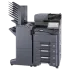 A professional product shot of the Kyocera ECOSYS MA4500ifx. This quality all in one office printer is a best printer for small business, featuring a 7-inch color touchscreen and a compact multi-function design.