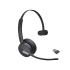 Black Yealink WH64 Hybrid Mono Headset with a microphone boom and a separate USB dongle, featuring Elevate Technology.